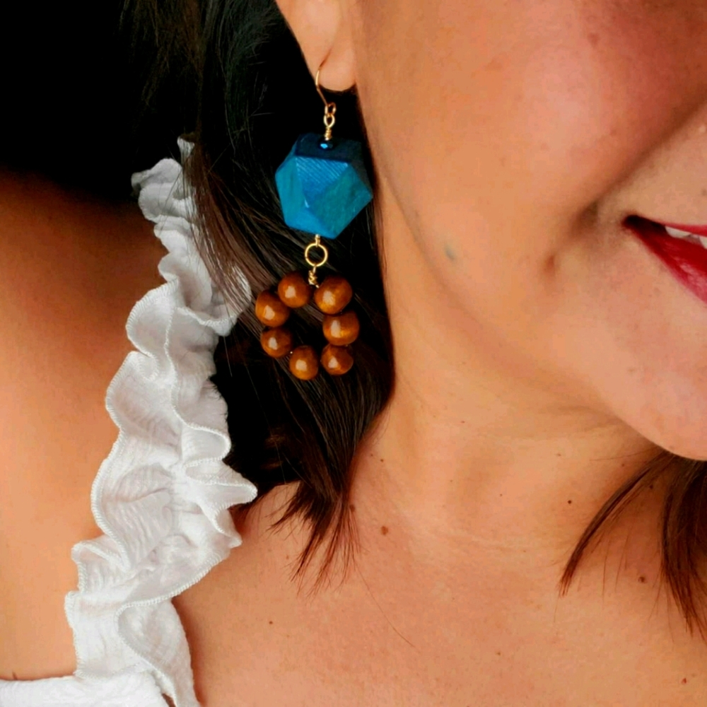 Wood earings